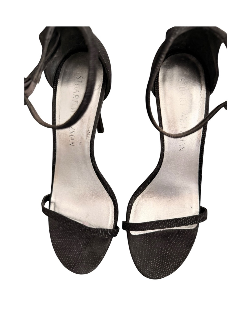 Stuart Weitzman Black Strappy Evening Sandals
